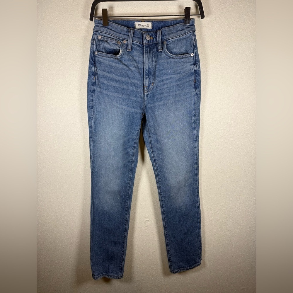 Madewell High-rise Slim Boyjean 23x28 Classic Straight Medium Wash